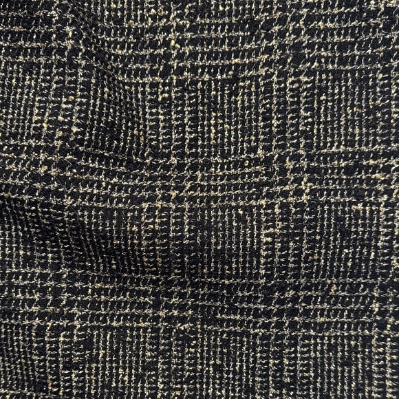 GIVENCHY Vintage Nouvelle Boutique Black Gold Metallic Thread Tweed Skirt Size S - Picture 10 of 10